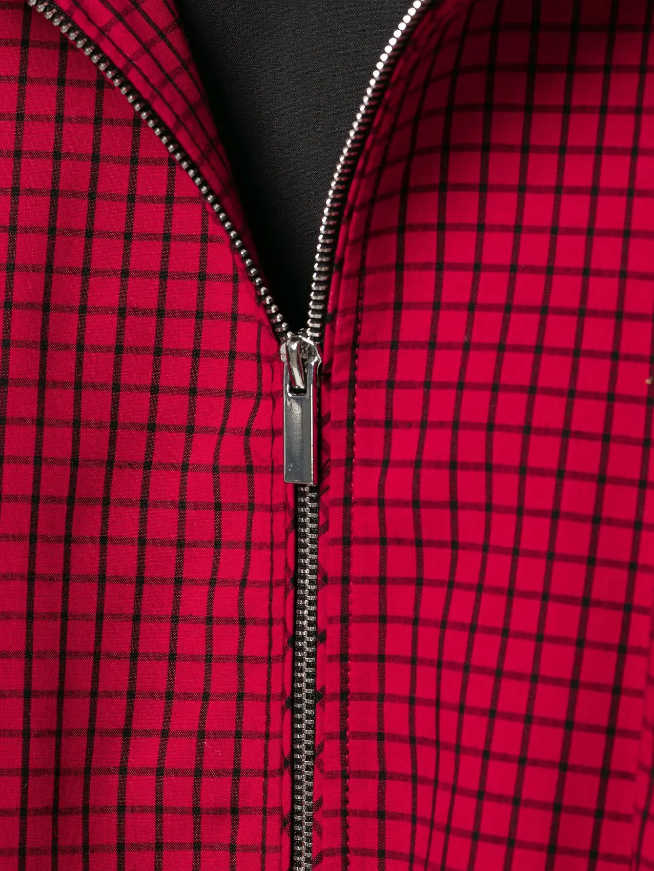TFMLN Damen Bomberjacke Kariert Stehkragen Reißverschluss Lose Jacke Herbst Winter High Street Lässig Schick Damenjacken 2026 – Detail 7