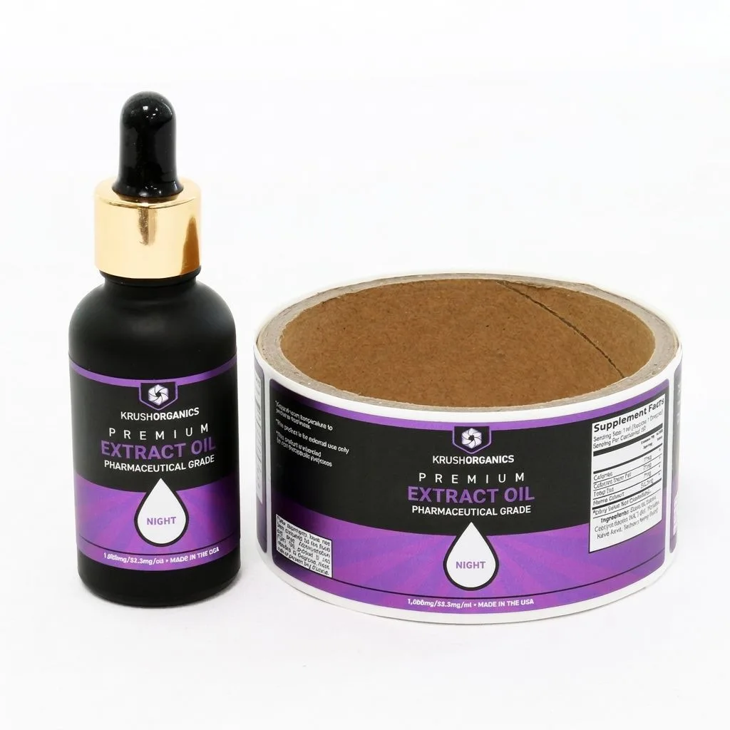 Maßgefertigte Metallglänzende Ätherische-Öl-Flaschen-Etiketten Selbstklebende Wasserfeste und Ölfeste Aufkleber für Gläser oder Flaschen – Detail 2