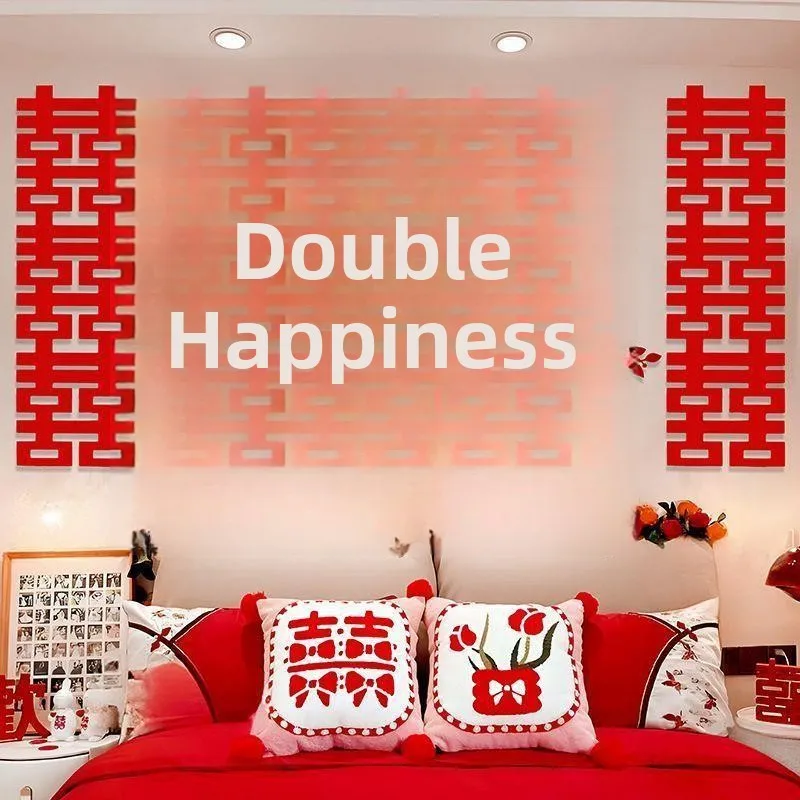

Wedding Decoration Kit Bed Head Hanging Flowers Background Wall New Home Sticker Bedroom Living Room Festive Celebration