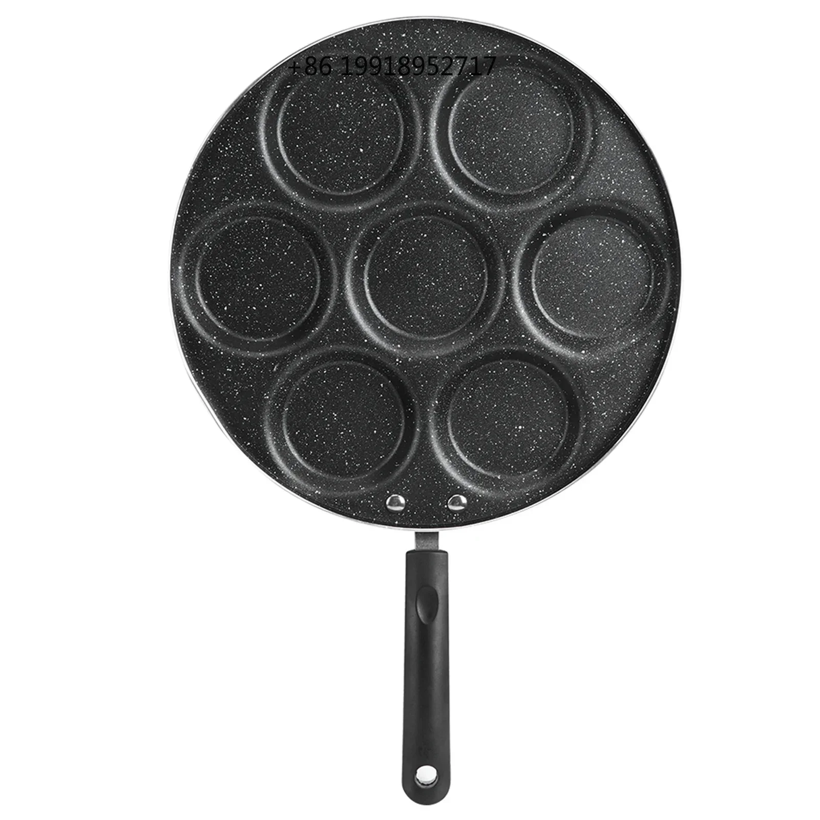 7 Holes Aluminum Frying Pan Non Stick Fried Eggs Cooking Pan Burger Mold Breakfast Pot Kitchen Supplies Cookware JJ479