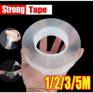 Ultra-strong Powerful Double Sided Adhesive Nano Tape Wall Mirror Stickers Self-adhesive Waterproof Tape Home Christmas Supplies