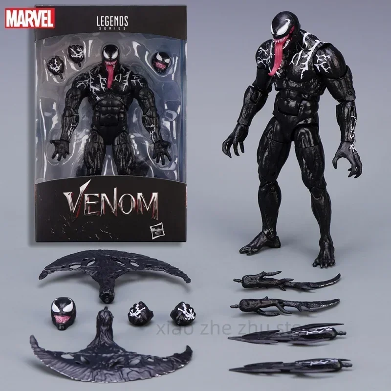 New Marvel Venom Shf Legends 20cm Action Figure Joint Movable Toys Change Face Statue Model Doll Collectible For Toy Gift