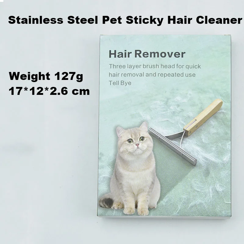 

PARKER Stainless Steel Pet Hair Sticker Shaver Cat Hair Cleaner Dog Hair Removal Brush Home Cleaning Pet Hair Good Helper