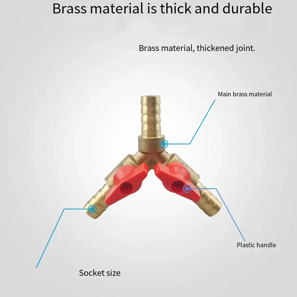 Exquisite Garden Irrigation Pipe Connection Brass Valve Shut Off Ball Valve 8mm/10mm Brass Material Easy To Install