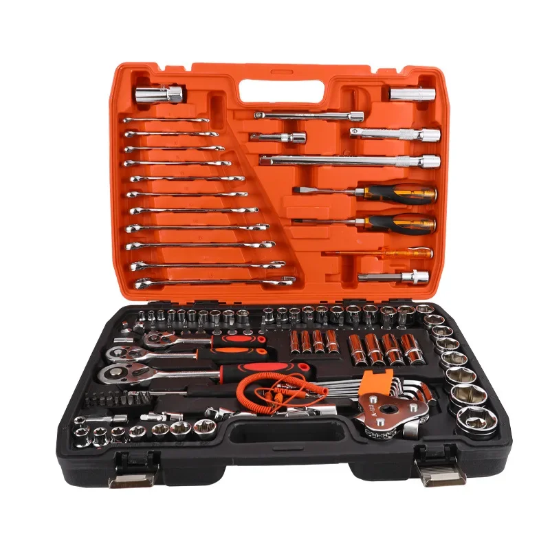 

for LOW Price Plastic Toolbox Storage Case Screwdriver Hardware Tools Pieces Hand Tools Set Car Auto Repair Socket Wrench Set