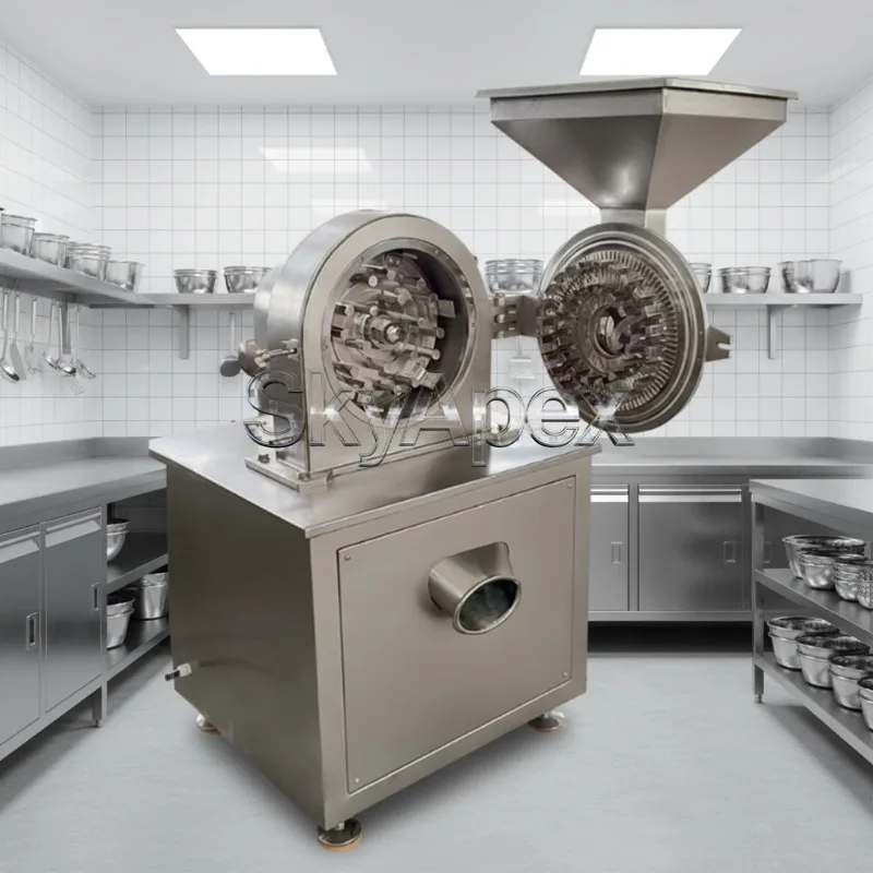 Stainless Steel High Speed Pulverizer Industrial Commercial Grinder For Sugar Condiment Chinese Herbal Medicine Milling
