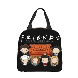 Friends Tv Show Insulated Lunch Bags Large Central Perk Meal Container Thermal Bag Tote Lunch Box College Picnic Bento Pouch