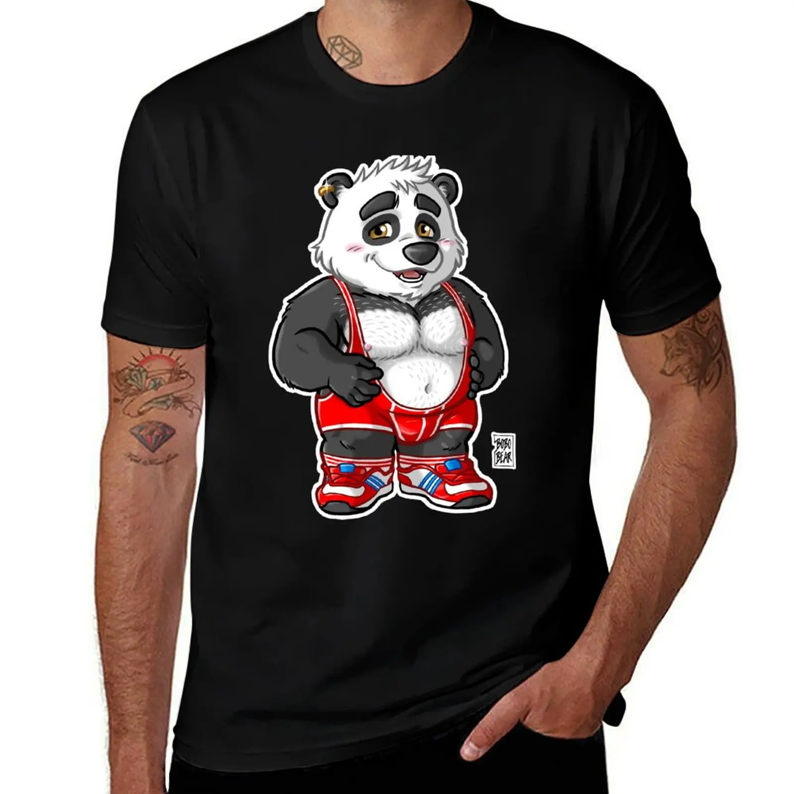 CHUNKY PANDA - BEARZOO SERIES T-Shirt Casual Simple Design Short Sleeve Shirt T-Shirt