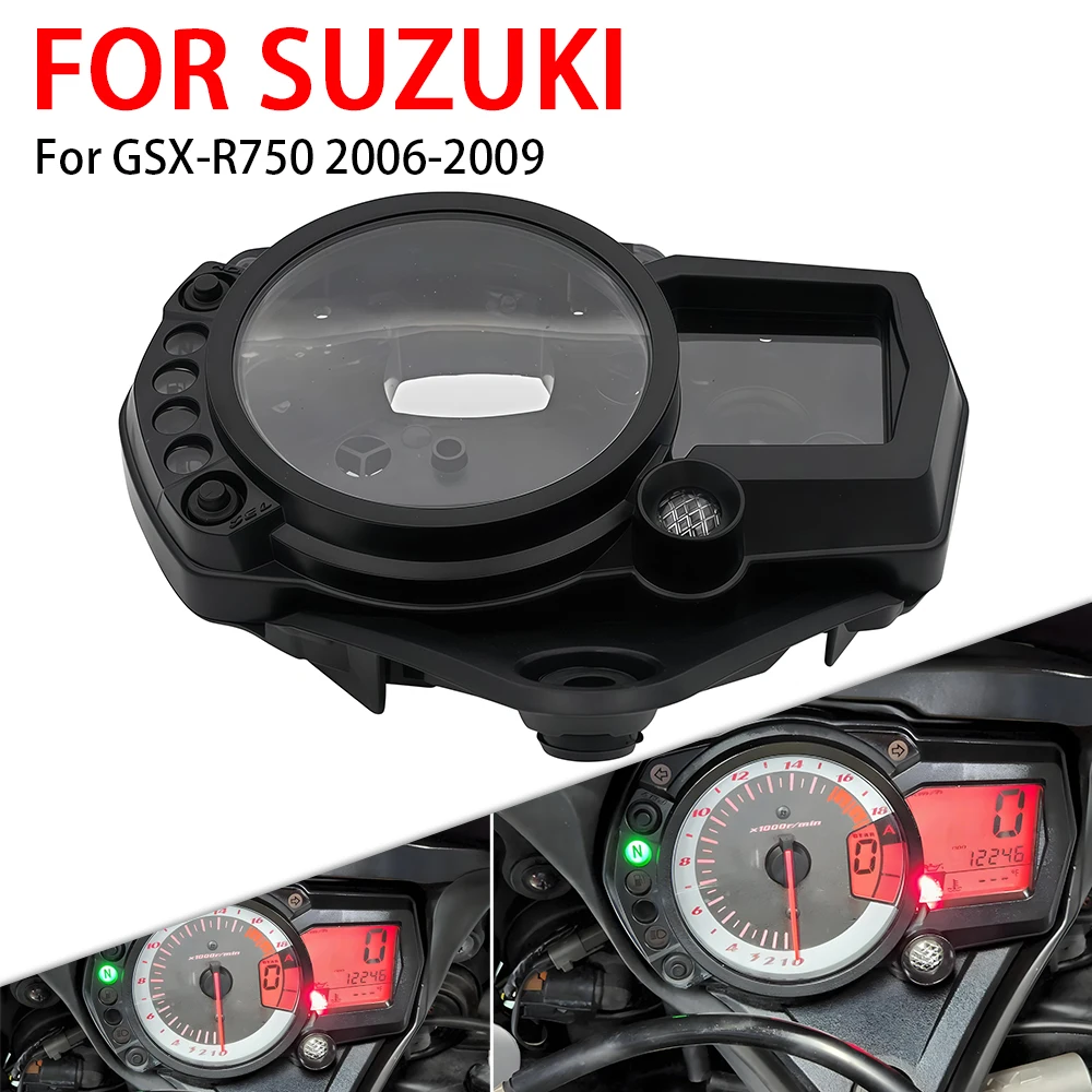 

For SUZUKI GSXR600 GSX-R 600 750 GSXR GSXR750 2006 - 2009 Speedometer Instrument Case Gauge Odometer Tachometer Housing Cover