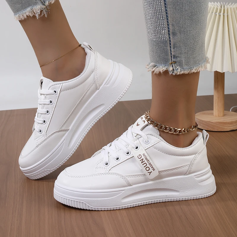 Super Comfortable White Sneakers for Women2025Spring and summer new versatile soft-soled sports sneakers casual shoes