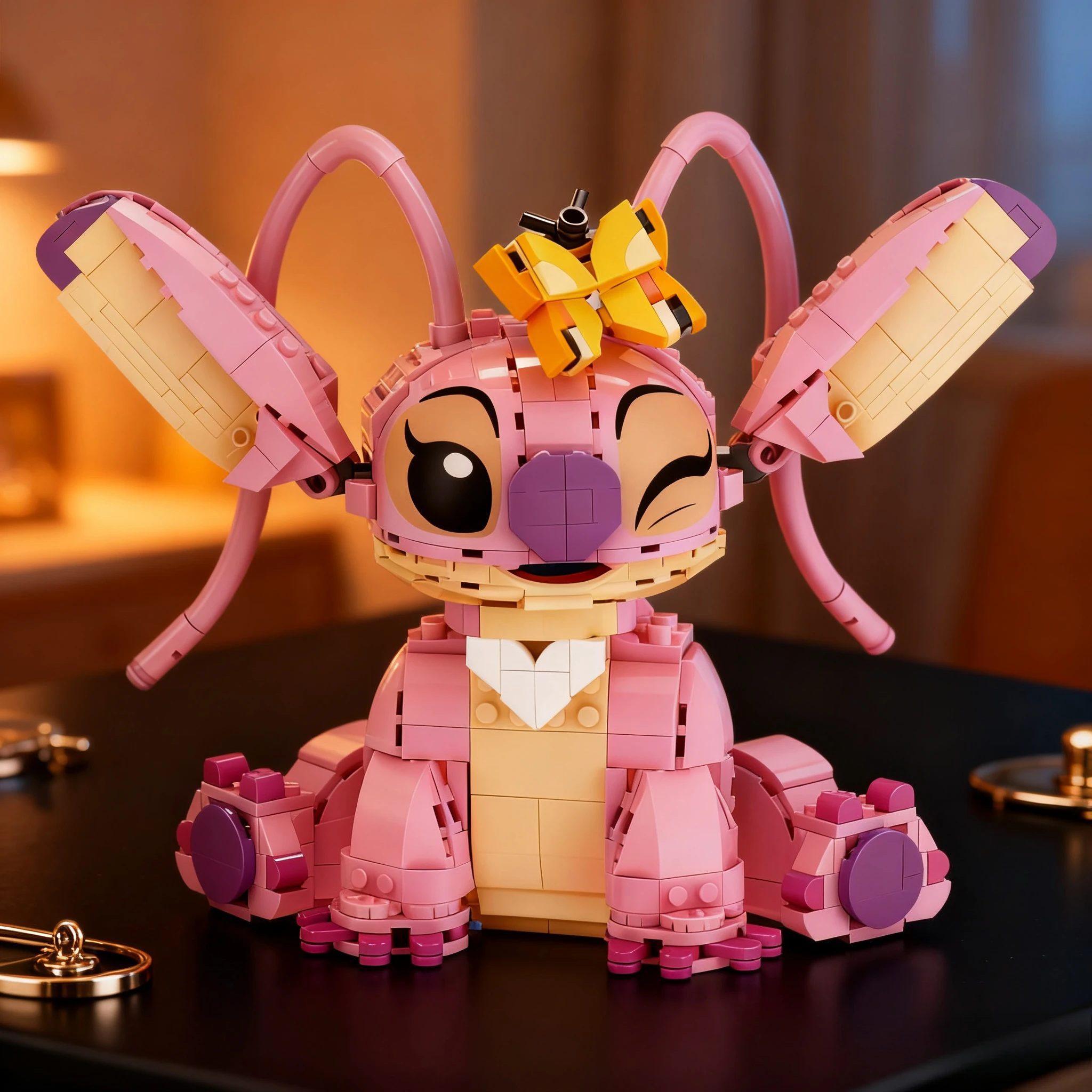 مكعبات بناء جديدة من Stitch Angel CP 2025 - ألعاب كرتونية كبيرة الحجم مع آذان متحركة هدية تجميع للأطفال للأولاد والبنات لأعياد الميلاد #6