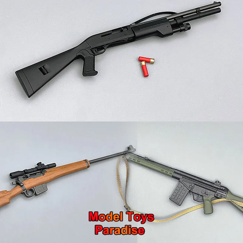 

G3 L42A1 M870 UMP45 1/6 Men Soldier Mini Gun Shotgun Sniper Rifle Non Firing Model Gun Fit 12'' Action Figure Body