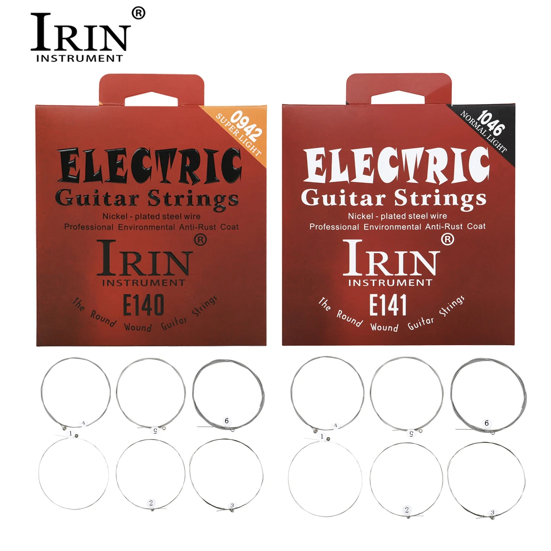 IRIN Elektrische Gitarre Saiten High Carbon Legierung Nickel Stahl Wrap Professionelle Anfänger Praxis Saiten Elektrische Gitarre Teile