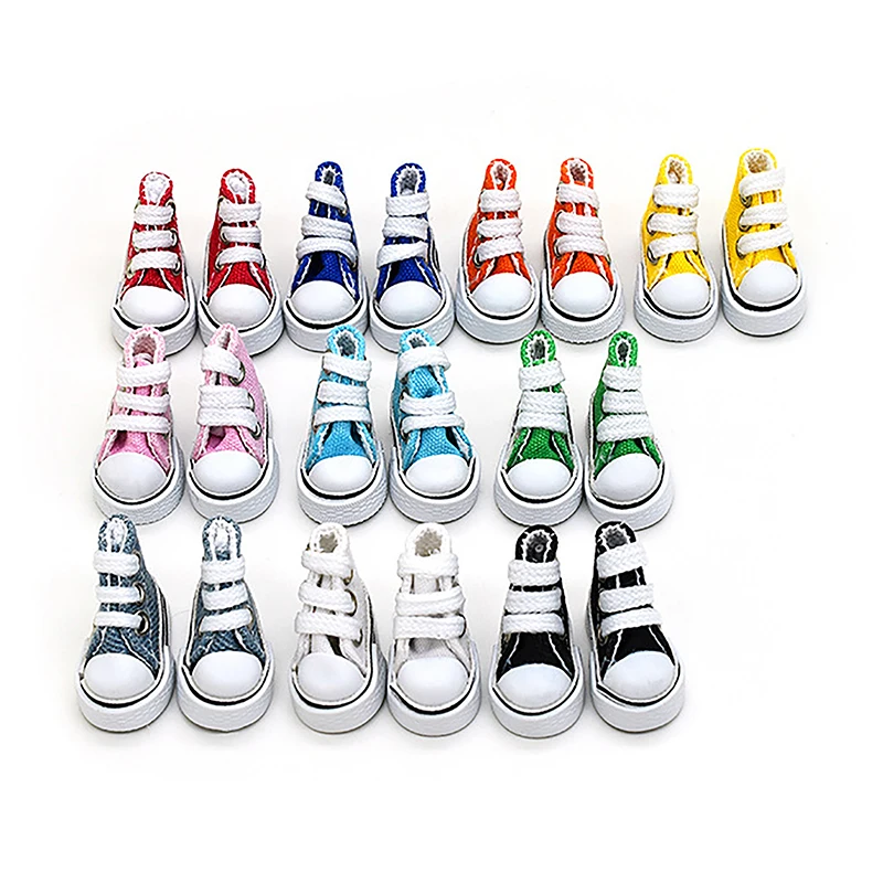 Innovative And Practical 3.5cm Doll Mini Shoes For Russian Doll 1/6  Sneakers Shoes Boots Finger Dance Toy Canvas Shoes