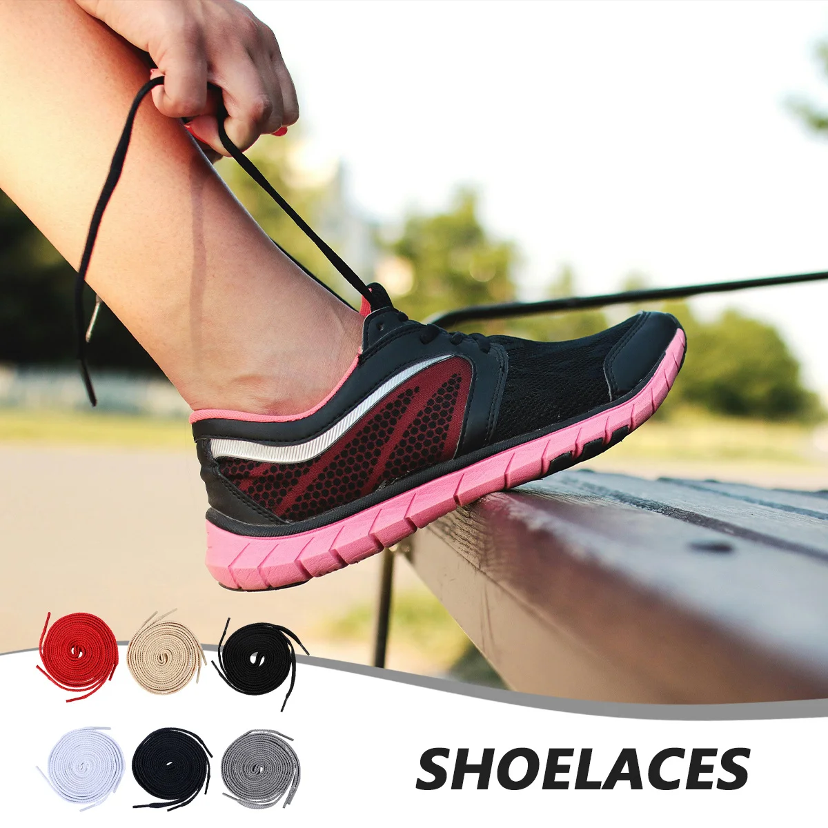 6 أزواج من أربطة الحذاء المتينة للأحذية الرياضية غير الرسمية، رباط حذاء عملي مضاد للإيقاف، بديل رباط حذاء عملي