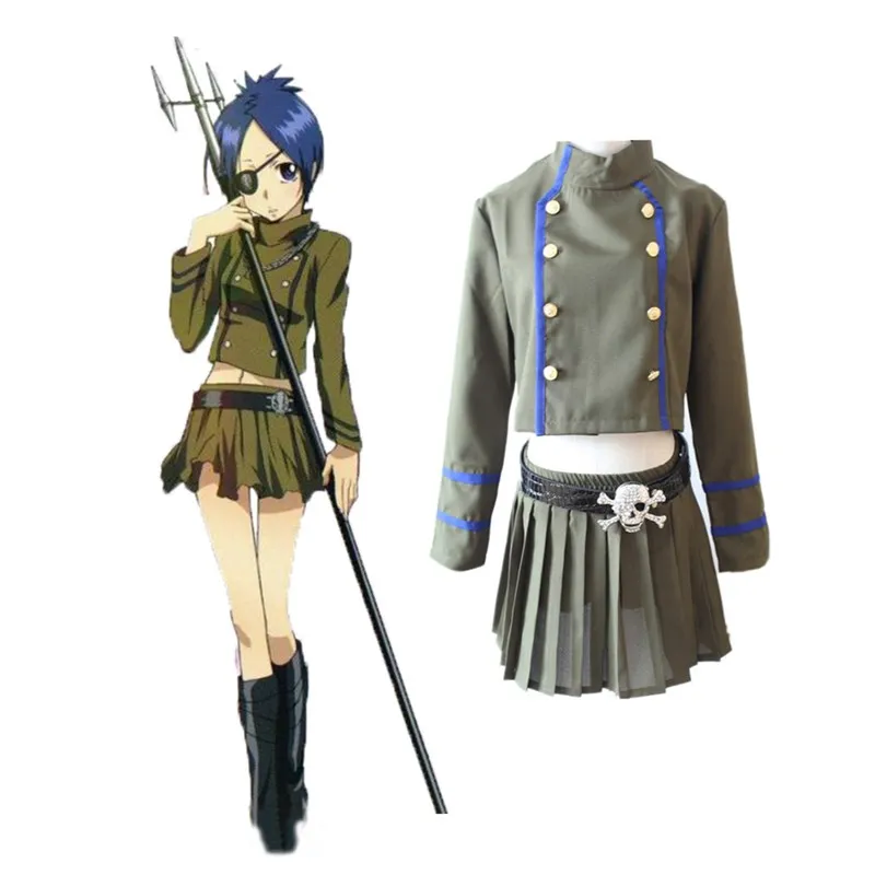 Katekyo Hitman Reborn Cosplay Costume Kokuyo School Chrome Dokuro Women men Girl School Uniform Casual Clothing