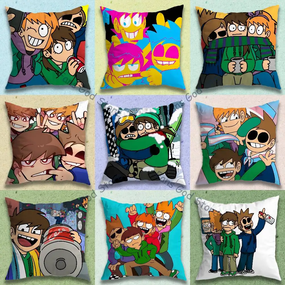 Anime E-Eddsworld Anime Celebrity Merchandise All-Match Printed Pillow Case Sofa Car Office Room Decoration Protector
