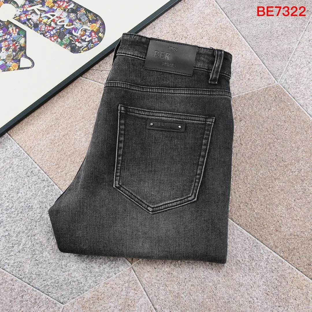 BLLIYOSS 1895 Jeans Men 2024 Autumn Winter New comfortable casual elastic Straight long pants Leather label High Quality Europe