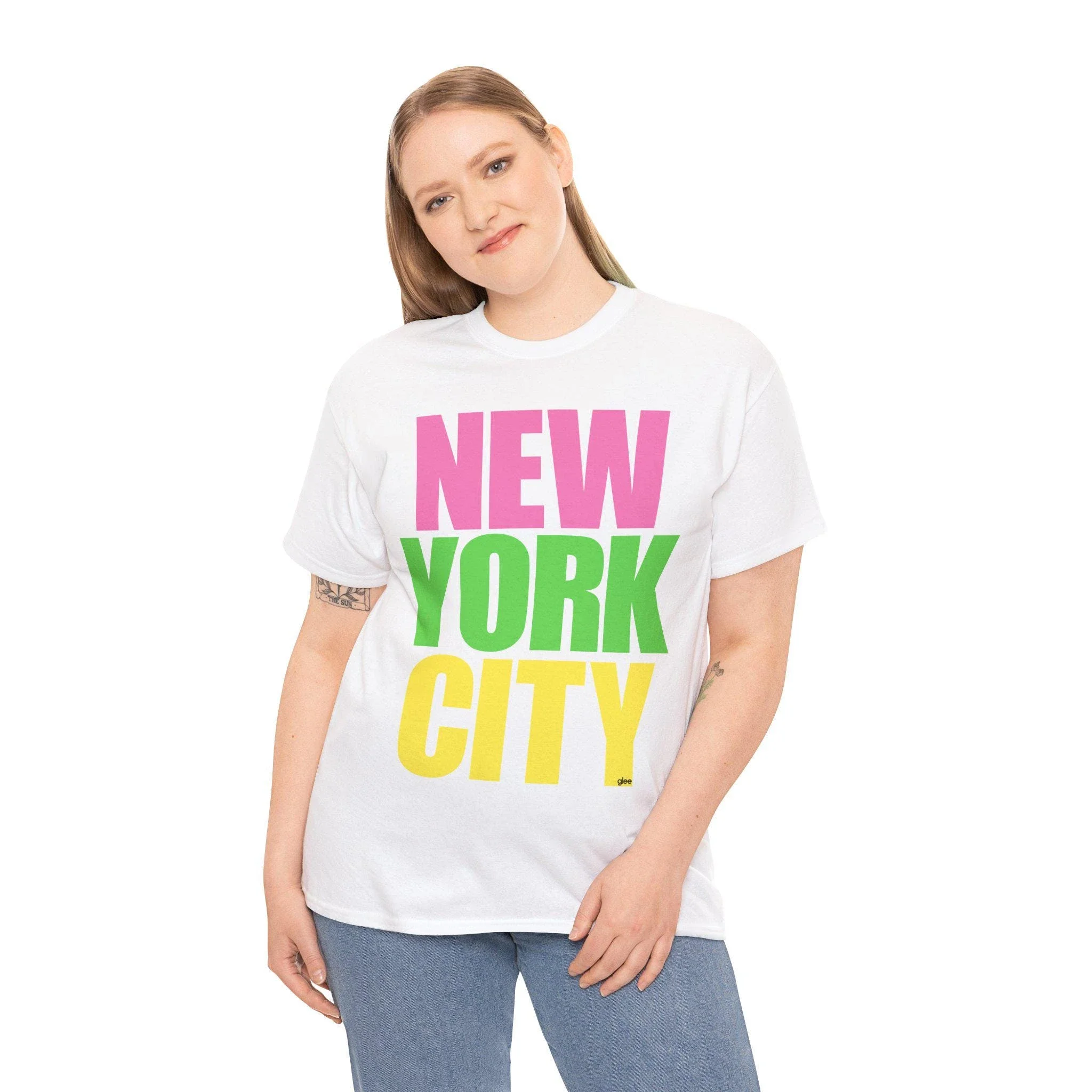 2026 Sommer Damen-T-Shirt „Glee New York City“, bedrucktes T-Shirt mit Rundhalsausschnitt – Detail 9