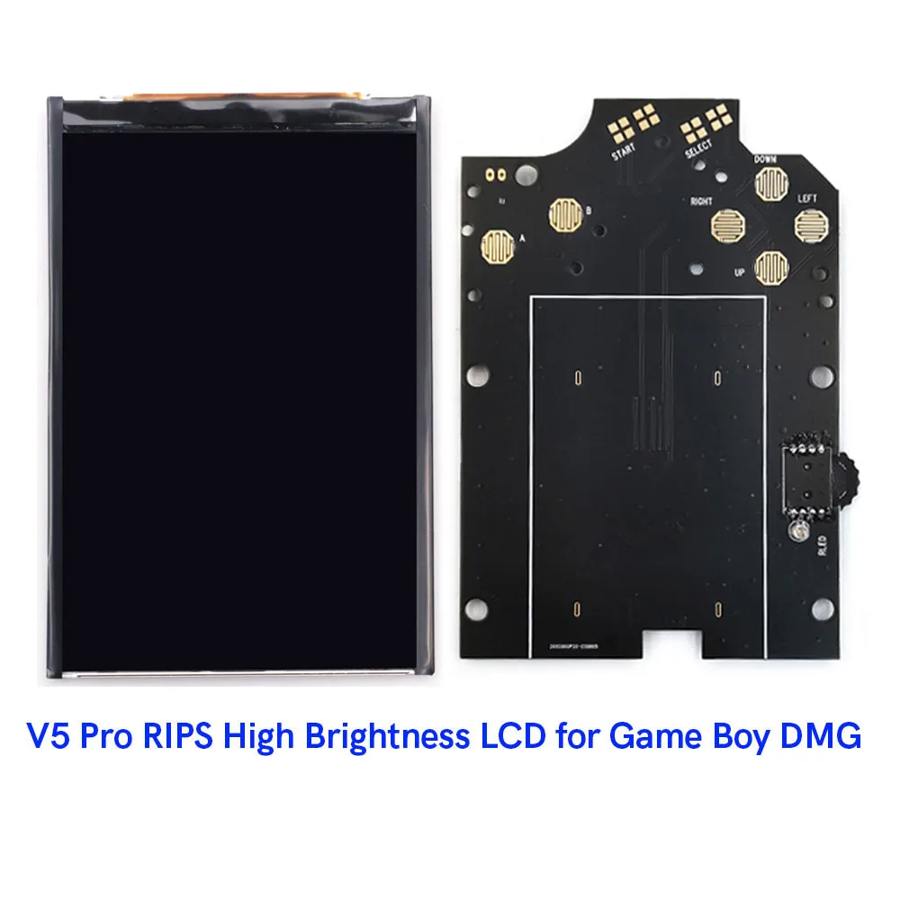 

HISPEEDIDO V5 Ultra IPS LCD For GB DMG Backlight Screen kit OSD Menu Full Size RIPS Mod W/Speaker For Game Boy DMG
