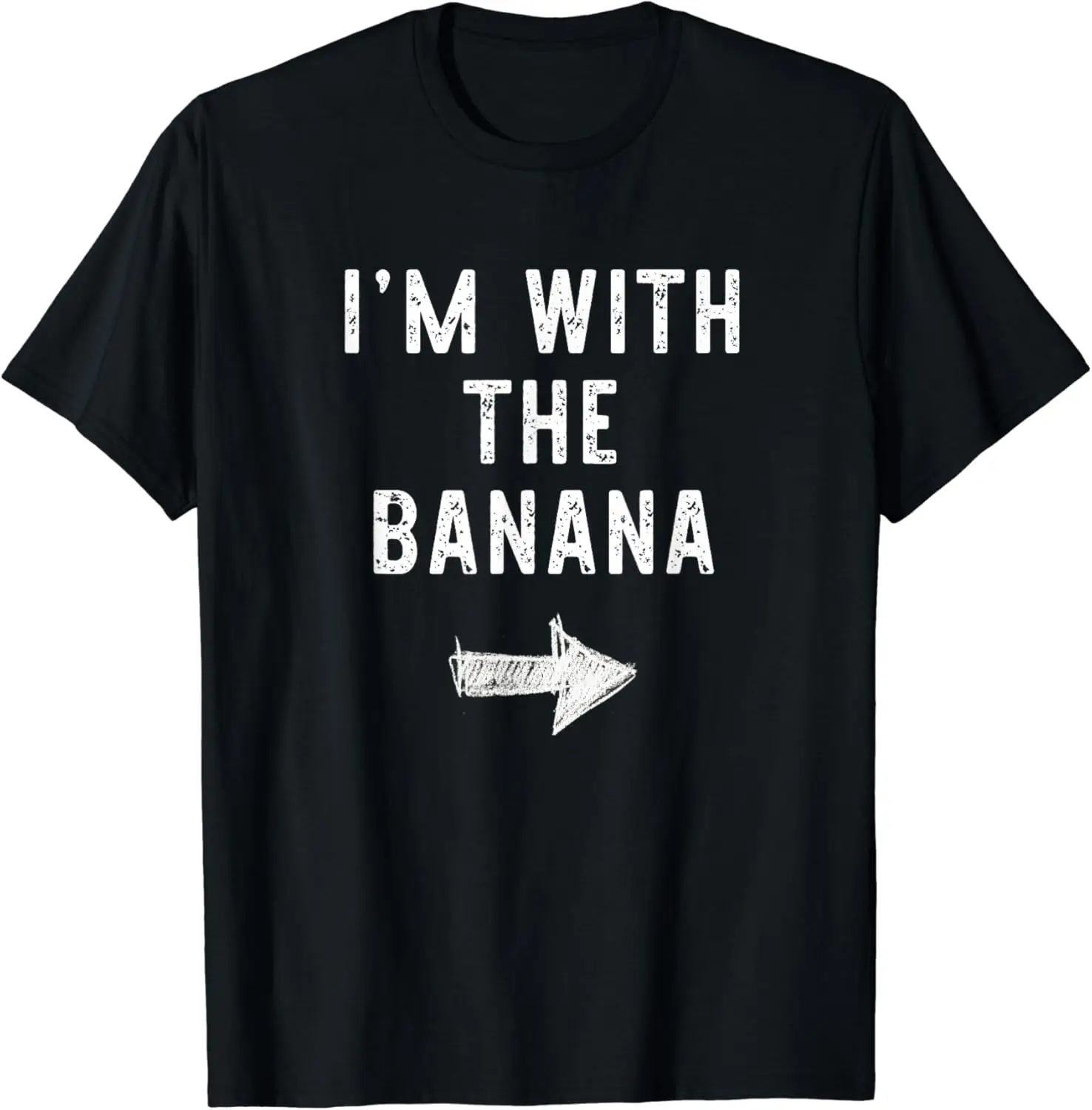 I'm With The Banana Costume Halloween Matching Couple T-Shirt New Fashion Top Tees