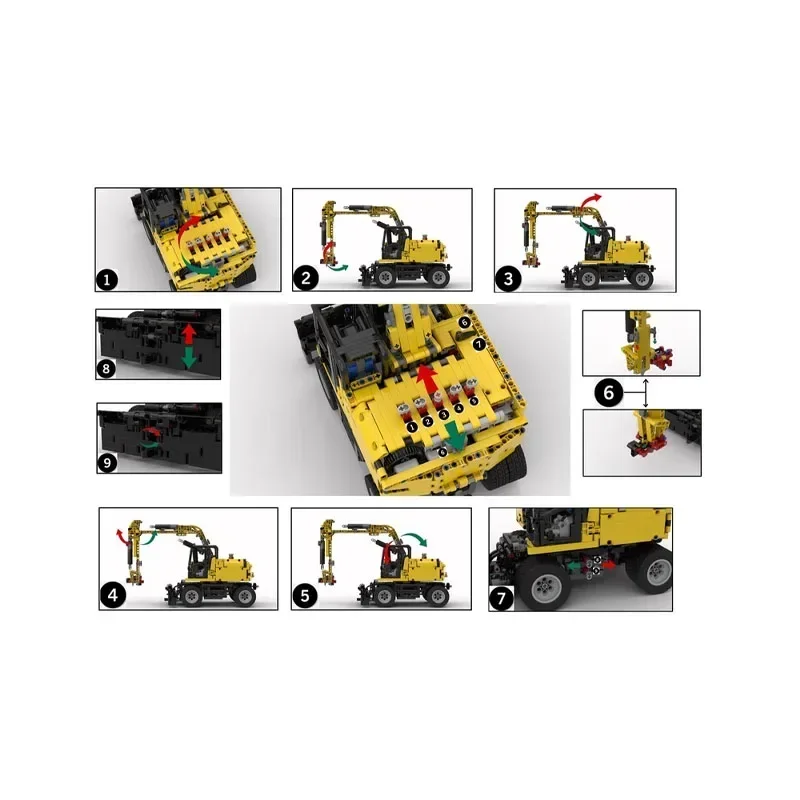 MOC- 143169   M 317 F حفارة في كتل تجميع الربط • 1525 أجزاء مكعبات البناء عيد ميلاد الأطفال لعبة المكعبات هدية