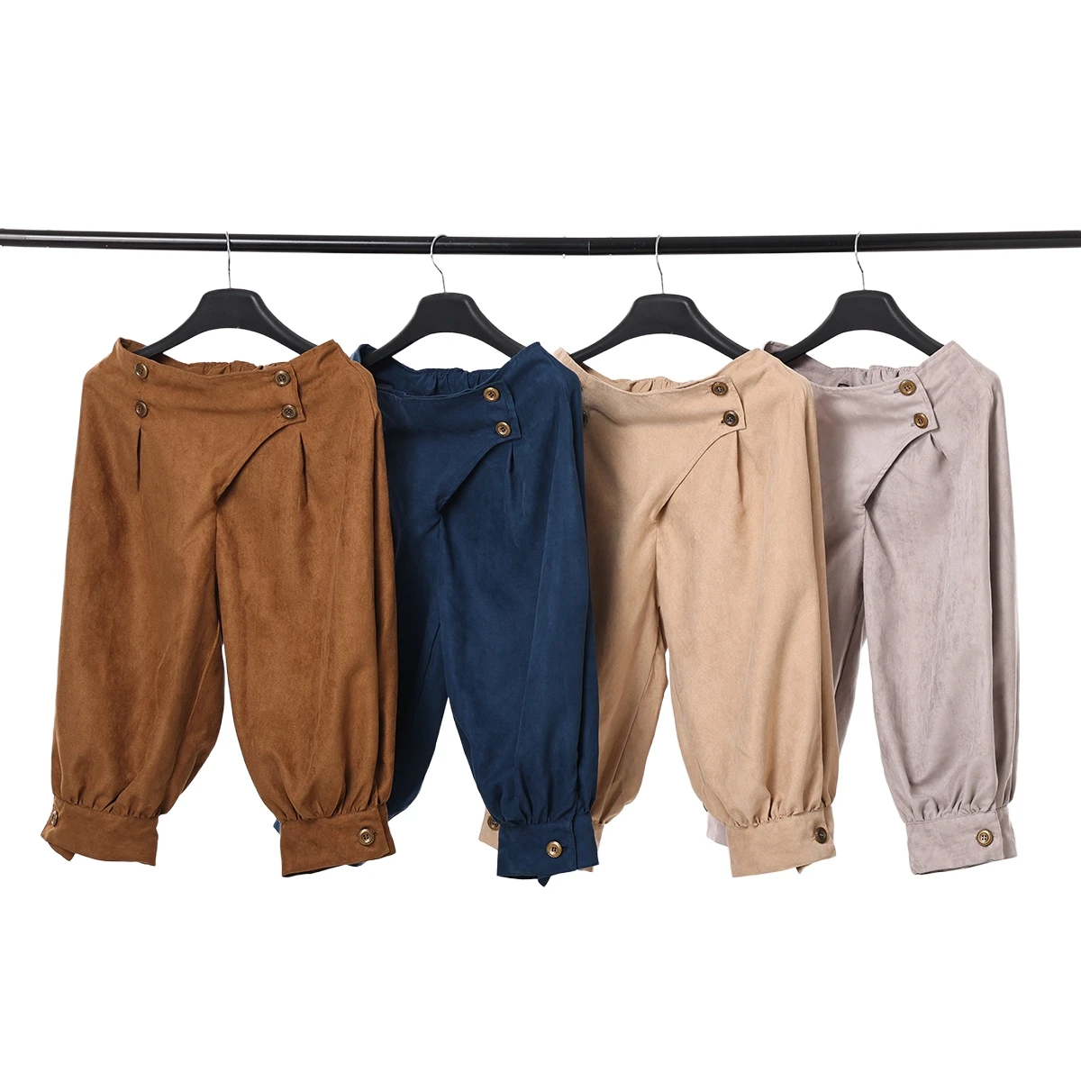 

Vintage Steampunk Trousers For Women Renaissance Medieval Pants Brown Horseman Costume Colonial Bloomers