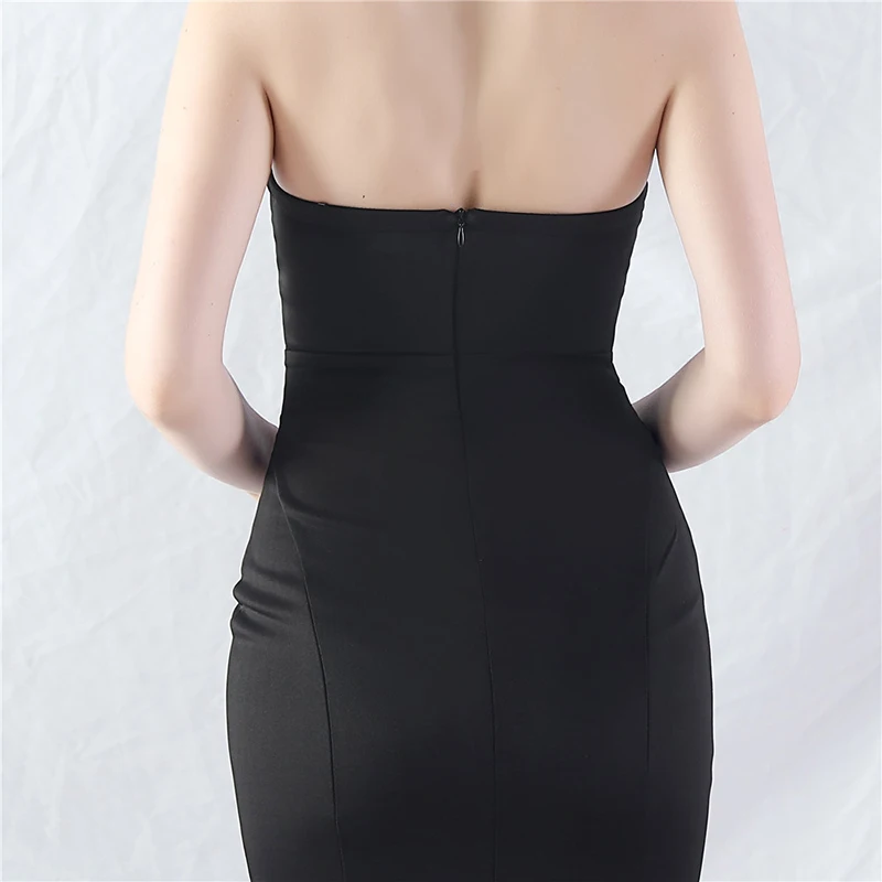 Robe De soirée longue pour femmes, Sexy, élégante, sans bretelles, dos nu, pour occasions formelles, Cocktail, bal