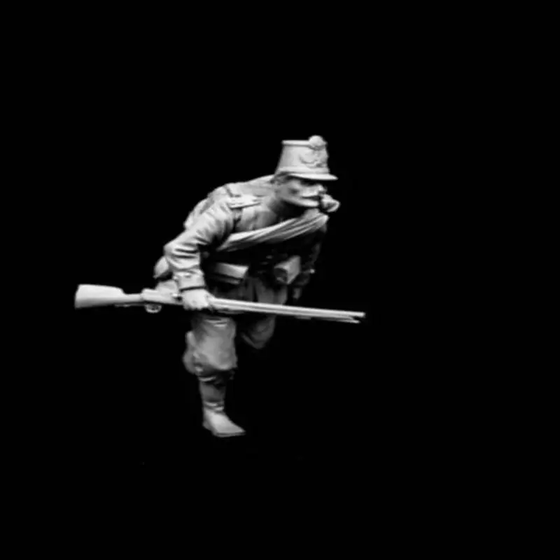 

1/24 Resin Soldier Model Kit 3d Printed White Model Gk Handheld Toy Pendant Unassembled And Unpainted