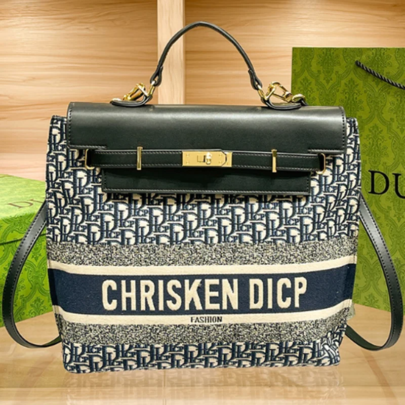 

Ladies Handbag Shoulder Bag 2024 New Fashion Hundred Embroidery Computer Backpacks Ladies Retro Tote Bag