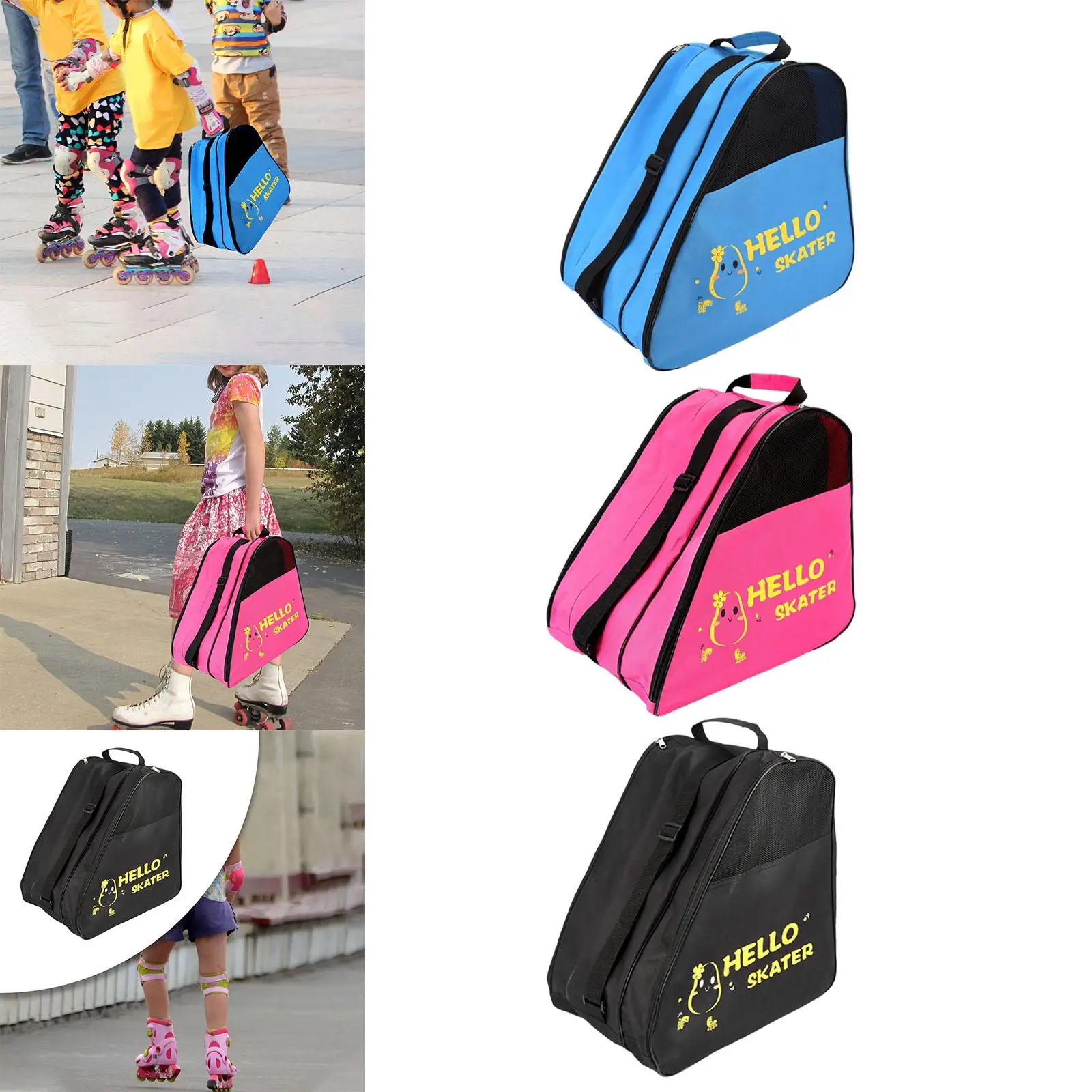 Roller Skates Storage Bag Carrier Bag for Figure Skating Shoes Men Training