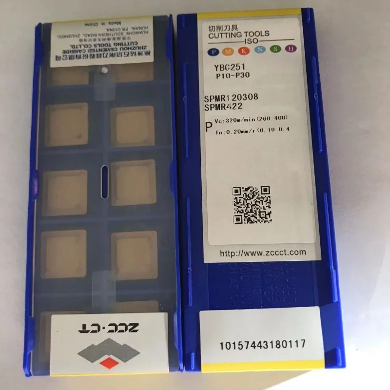 Imagem -02 - Cnc Carbide Insere Ferramenta de Torneamento Ferramentas de Corte de Precisão de Alta Qualidade Zcc.ct Spmr120308 Ybc251 10 Pcs