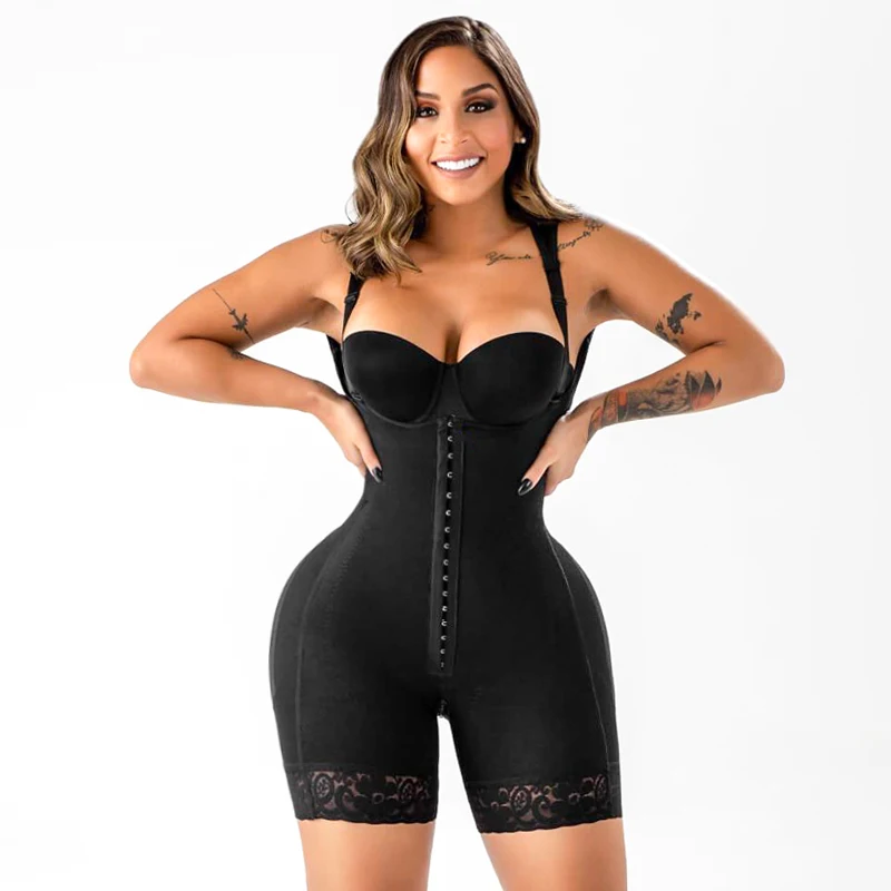 

Double Compression Body Stage 2 Faja Without Bra Breathable Body Shaper for Women, Tummy Control Shapewear with Adjustable Strap