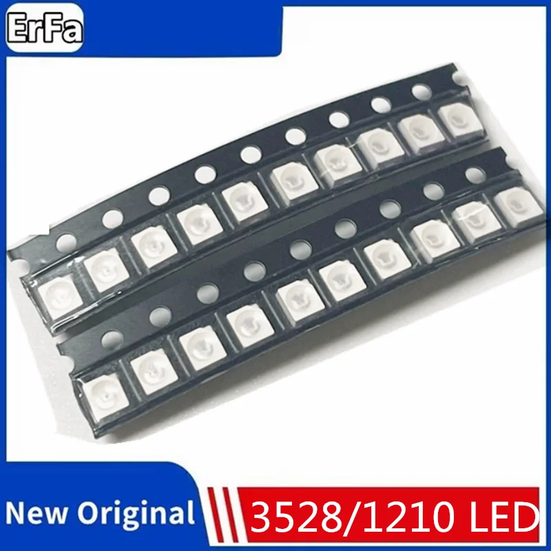 100Pcs Super Heldere 3528 1210 Smd Led Rood Groen Blauw Geel Wit Uv Ice Led Diode