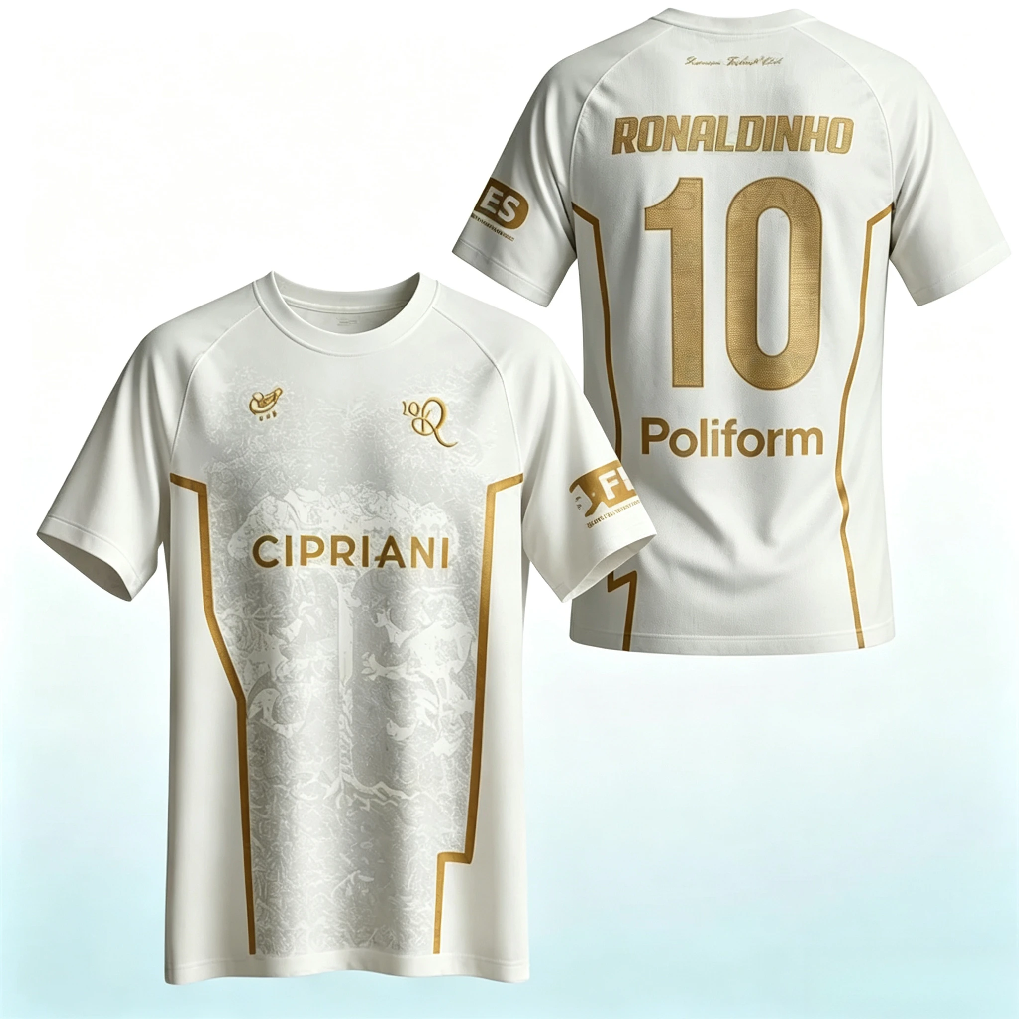 Image of 2026 Sommer Ronaldinho10 Ravenna Sonderedition Herren Trainings-Fußballtrikot Kurzarm Atmungsaktive Uniform Kinder Fußballtrikot