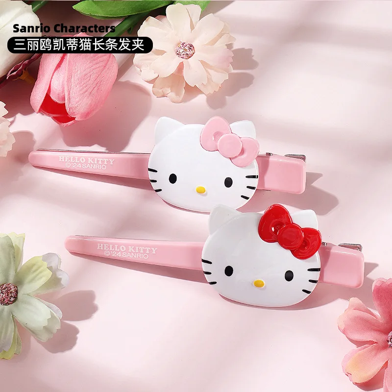 

Anime Sanrio Hello Kitty Cinnamoroll Kuromi Pochacco Long Hair Clip Acrylic Cartoon Girl Barrettes Cute Design Hair Accessories