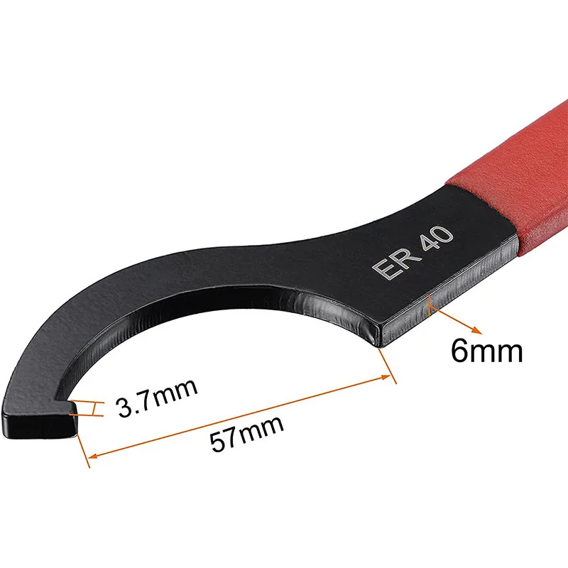 Llave de Gancho ER25 ER32 ER40, mandril para herramienta de fresado NC, herramientas de torno, tuerca de sujeción, llave de acero de alto carbono