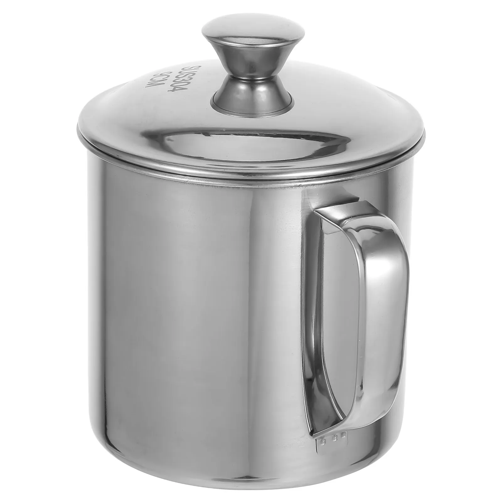 Taza de Acero Inoxidable de Doble Capa Aislada, Reutilizable, para Agua Caliente, Café, Té, con Tapa y Asa, para Camping, Viajes y Uso Escolar