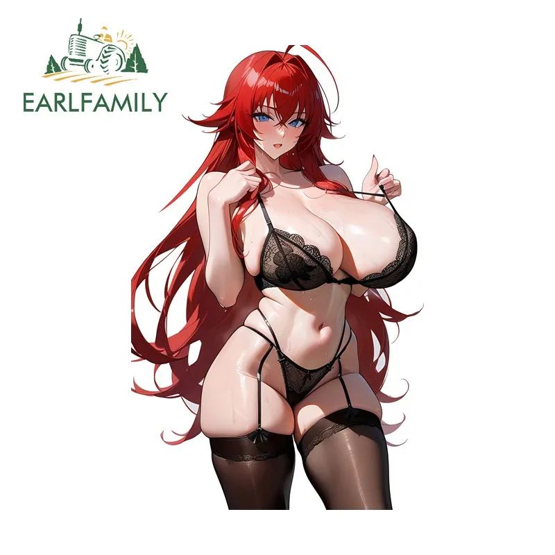 

EARLFAMILY Rias Gremory Car Stickers Personality Waterproof Sunscreen Laptap Trunk Decal Trolley Vehicle JDM Car Accessories