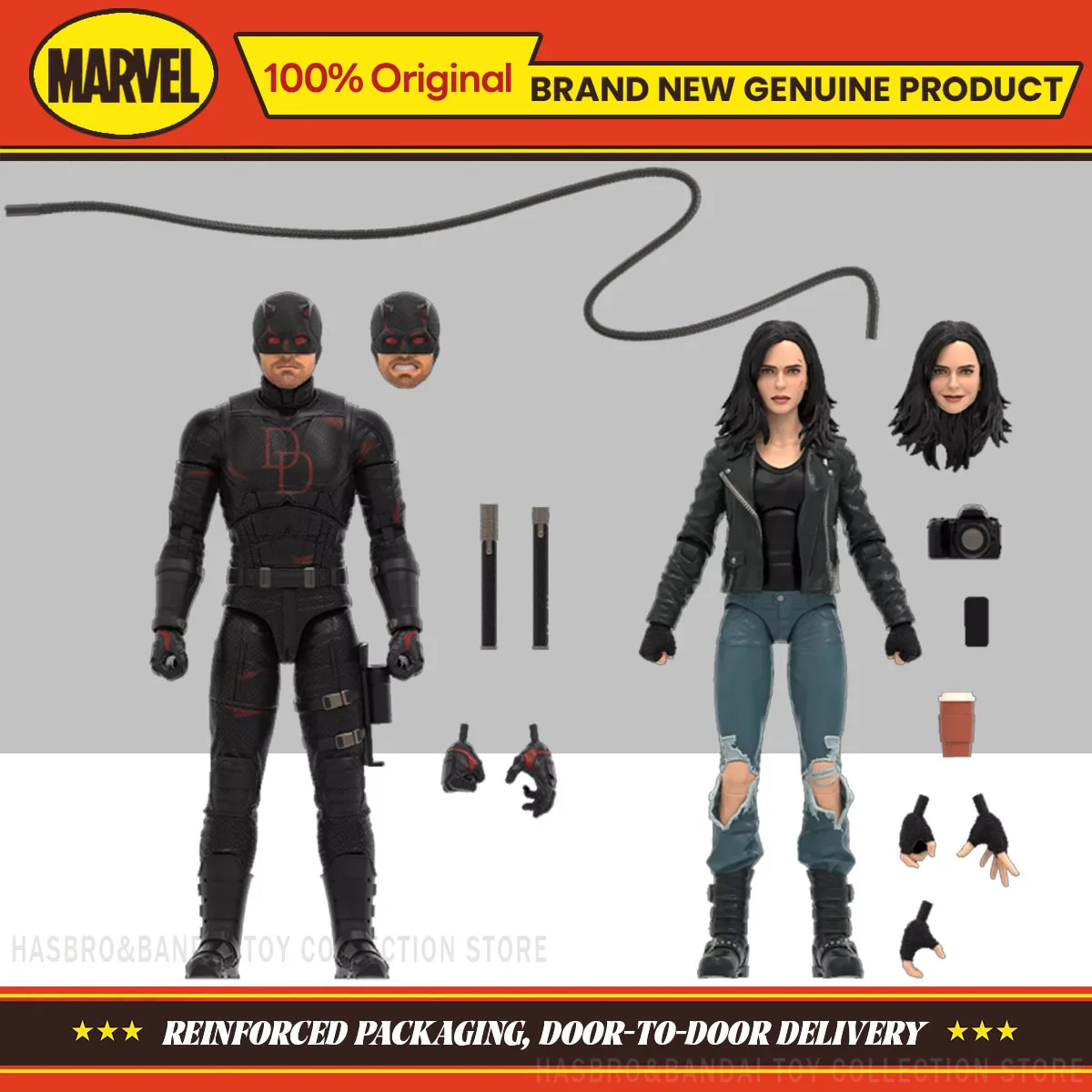 Hasbro Marvel Legends Series Daredevil: Born Again Daredevil y Jessica Jones, Figura de Acción de 15 cm, Colección Original, Regalos