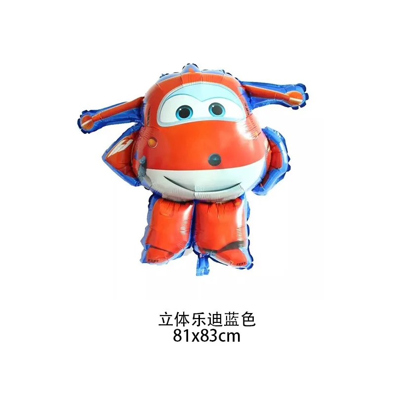 New 1Pcs Super Wings Aluminum Foil Balloon Cute Jinbao Ledi Xiaoai Duoduo, Kufei Cartoon Theme pretty Decor Baby Shower Toy