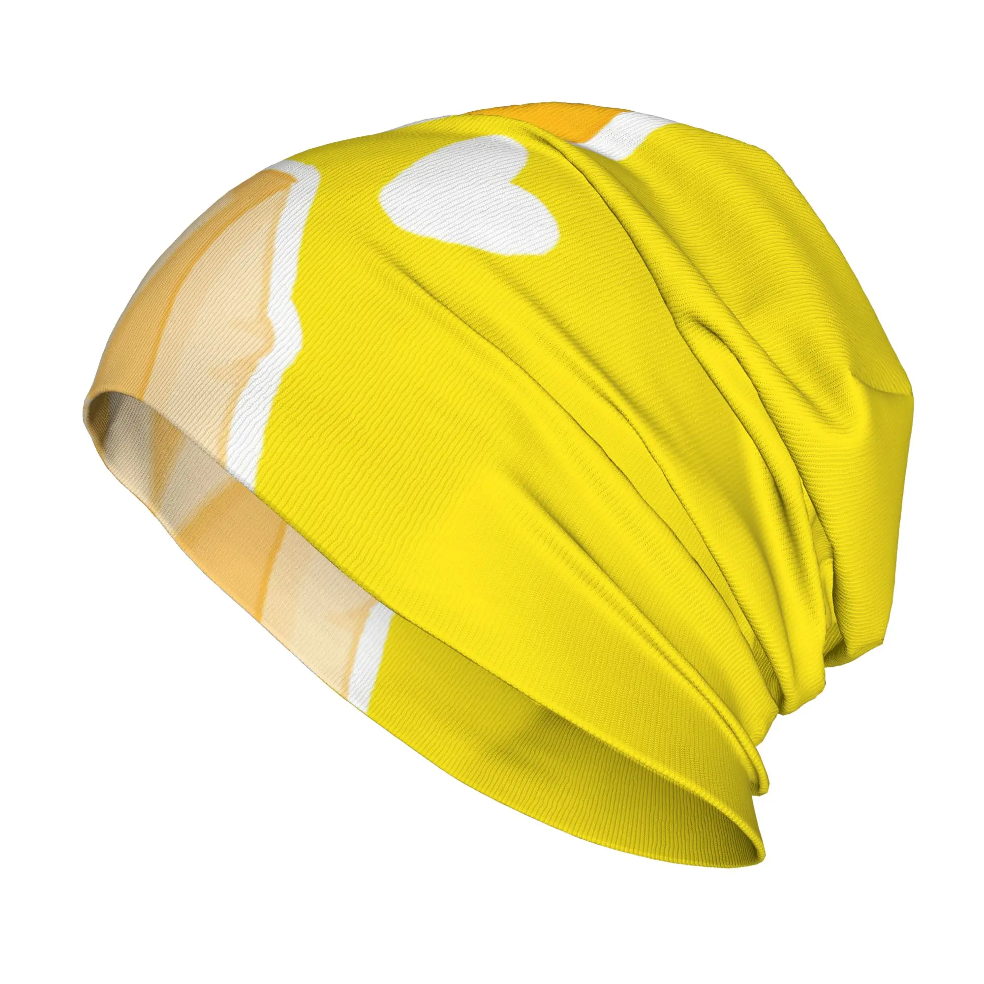 Verity Yellow BallBonnet Hat Autumn Winter Ski Games Skullies Beanies Hat Unisex Warm Head Wrap Caps