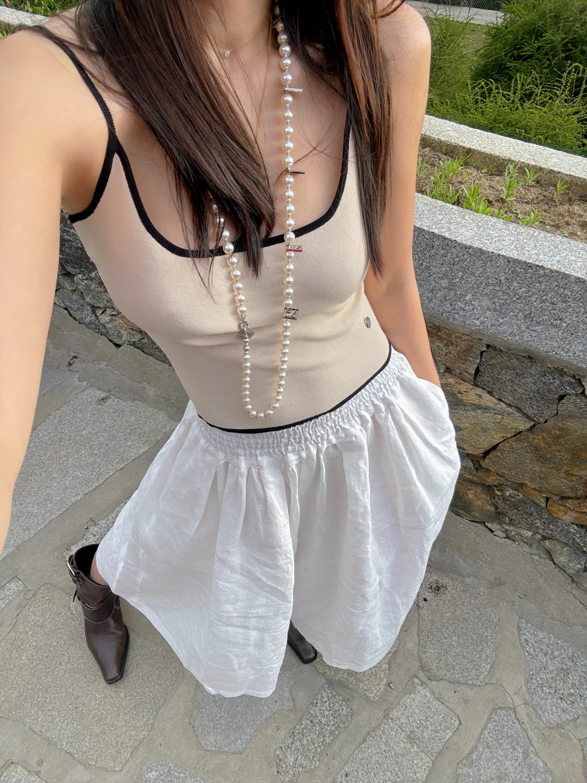 

TZCO Summer Color Blo High End Yarn Strap Vest Adjustable Beautiful oulder Strap Cleanfit A-Line ort Ladies Vest