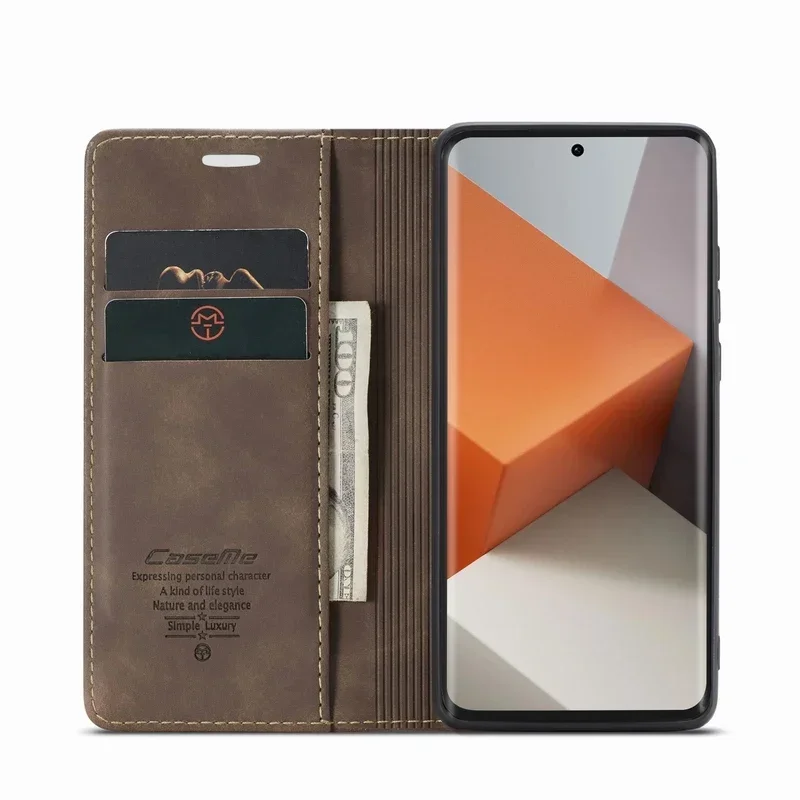 Leather Case For Xiaomi Redmi Note 13 Pro Plus 5g Cover Magnetic Flip Wallet Shockproof Phone Book