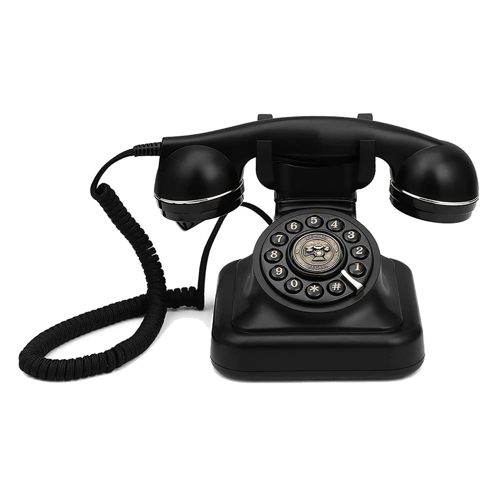 Exquisite-6X Retro Landline Telephone,Old Fashioned Vintage Landline Phones With Classic Metal Bell Retro Telephone