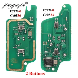 jingyuqin 2BT ASK/FSK zdalna tablica na kluczyk samochodowy do Peugeot 207 208 307 308 408 Partner CITROEN C2 C3 C4 C5 Berlingo Picasso 7941/61