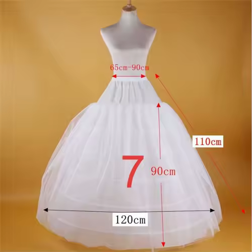 New Bridal Wedding Petticoat Underskirt Prom Hoop Crinoline Fancy Skirt Slip 11 Styles Customized - Image 2