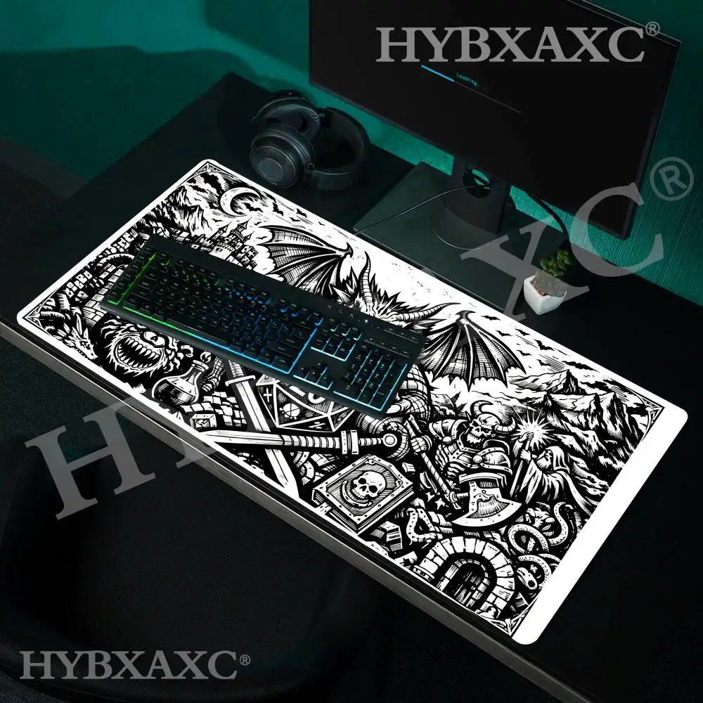 

HYBXAXC Retro Fantasy Dragon Print Gaming Mouse Pad Non-Slip Rubber Base Desk Mat for Tabletop Role-Playing Fans Keyboard Mats