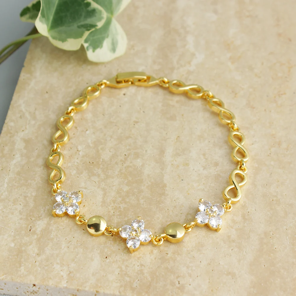 FS Gold Plated Copper High Quality Eight-Shape Bracelet For Women Gift/Party Popular Jewelry