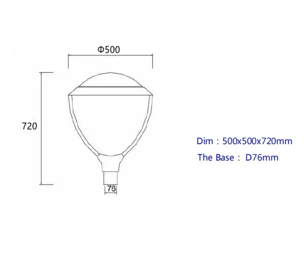80W European Classic Led Villa Garden Light 80W LED Post Top Lamp LED Garden Landscape Lamp